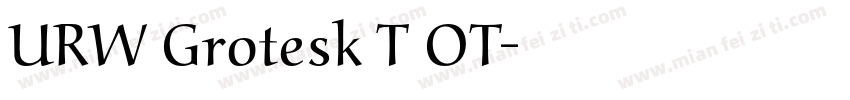 URW Grotesk T OT字体转换